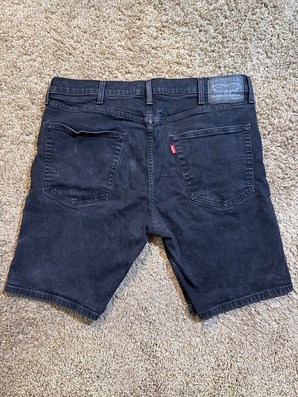 Levi's 405 Denim Jean Shorts Jhorts Size 38x30 Black
